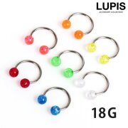【18G】ラメボールサーキュラーバーベルボディピアス