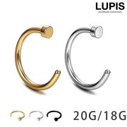 【18G・20G】ダンベルボールノストリルリングボディピアス・鼻ピアス