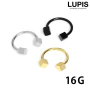 【16G】キューブボールサーキュラーバーベルボディピアス