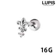 【16G】フルール・ド・リスストレートバーベルボディピアス