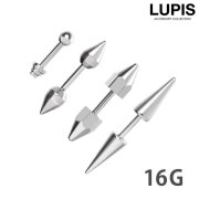 【16G】バラエティスパイクストレートバーベルボディピアス