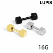 【16G】キューブボールストレートバーベルボディピアス