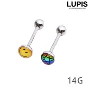 【14G】スター×スマイルストレートバーベルボディピアス