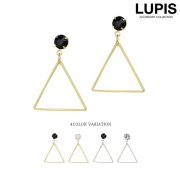 トライアングルストーンピアス
