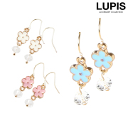 スイングフラワーフックピアス