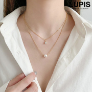 ストーンパール2連ネックレス