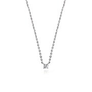 キュービックジルコニアワンポイントネックレス（3mm）【送料無料！】