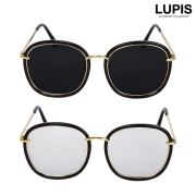 ゴールドラインフレームフラットサングラス