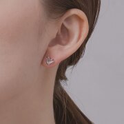 【金属アレルギー対応 316L】手書きハートラインステンレスピアス