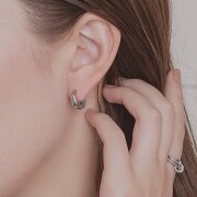 【金属アレルギー対応 316L】ドロッププチステンレスフープピアス