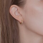 【金属アレルギー対応 316L】ツイストプチステンレスフープピアス