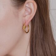 【金属アレルギー対応 316L】ノットステンレスフープピアス