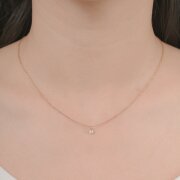 【金属アレルギー対応 316L】ソリティアストーンステンレスネックレス