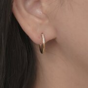 【金属アレルギー対応 316L】ジルコニアステンレスフープピアス