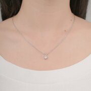 キュービックジルコニアステンレスネックレス