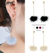 ロングチェーンファーピアス