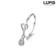 ハートチェーンティアドロップリング