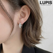 トリプルキュービックジルコニアフープピアス