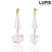 シンプルクリアビジューピアス