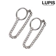 メタルサークルチェーンピアス