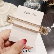 スクエアラインストーンヘアクリップ