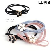 フラワー2連ヘアゴム