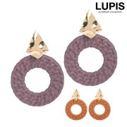 変形メタル×ラタン風サークルピアス