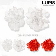 クリアフラワーピアス