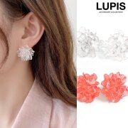 クリアフラワーピアス