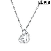 ツインハートフレームネックレス