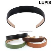 レザー調ワイドカチューシャ