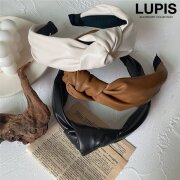レザー調リボンカチューシャ