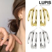 トリプルラインメタルフープピアス