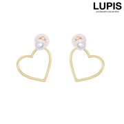 ハートフレームバックキャッチピアス