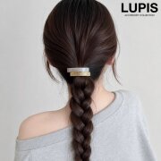 アクリル×メタルプレートヘアゴム