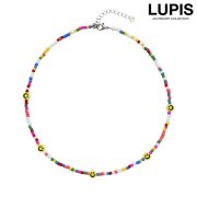 ステーションスマイルカラービーズネックレス