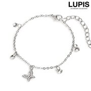 LUPIS バタフライ ネックレス シルバー LUPIS ネックレス レディース バタフライ レイヤード 2連