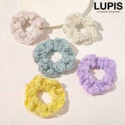 刺繍フラワーシュシュ