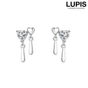 2連ハート×ドロップピアス