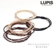 ステーションメタルボール3連スリムヘアゴム