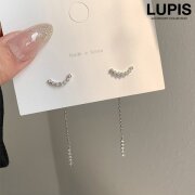 カーブラインロングチェーンバックキャッチピアス