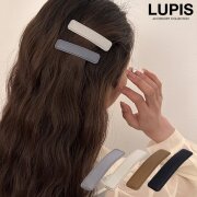 レザー調スクエアぱっちんヘアピン