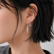 クロス×スパイクアンティークピアス