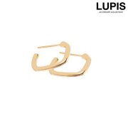 シンプルスクエアフープピアス