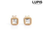 クリスタルビジュースクエアイヤリング