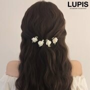 エレガントガーリーフラワープチヘアクリップセット