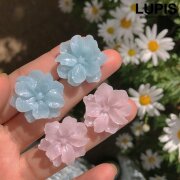 ペールカラーフラワーイヤリング