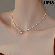 メタルハートパールネックレス