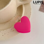 ビビットカラーハートヘアクリップ
