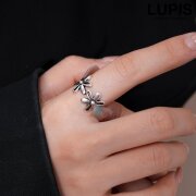 ツインフラワーオープンリング